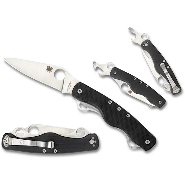 Spyderco 2024 Spyderco Clipitool Standard G-10 Black Plain - SPY-C208GP