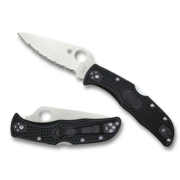 Spyderco 2024 Spyderco Endela Lightweight Black Serrated - SPY-C243SBK
