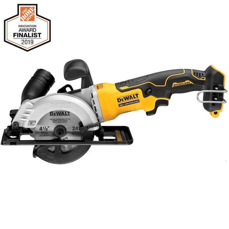 DEWALT ATOMIC 20V MAX Sierra Circular Inalámbrica sin Escobillas de 4-1/2 pulgadas (Herramienta Solamente) - DCS571B
