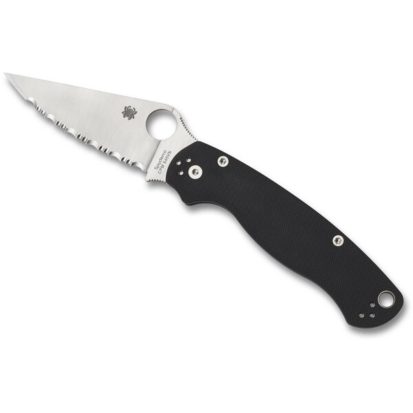 Spyderco 2024 Spyderco Para Military 2 G-10 Black Serrated - SPY-C81GS2
