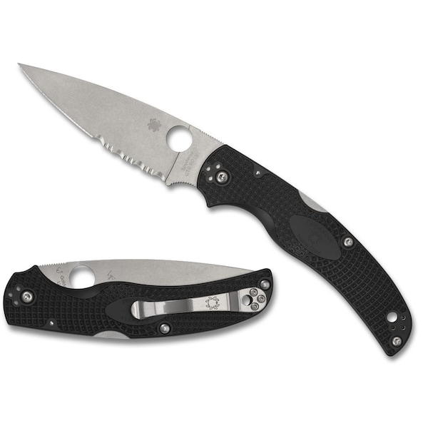 Spyderco 2024 Spyderco Reveal 13 Native Chief Black Lightweight, Combo Edge - SPY-C244PSBK