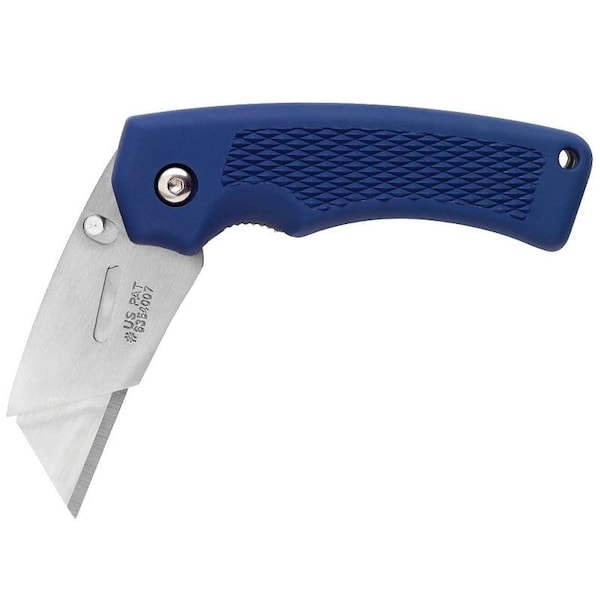 Gerber Folding Knife, 11 in L Blade, Stainless Steel Blade, 1Blade, Textured Handle, Blue Handle - 31-000669
