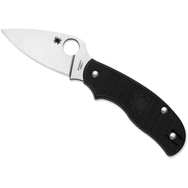 Spyderco 2024 Spyderco Urban Leaf Lightweight Black Slip Joint Plain - SPY-C127PBK