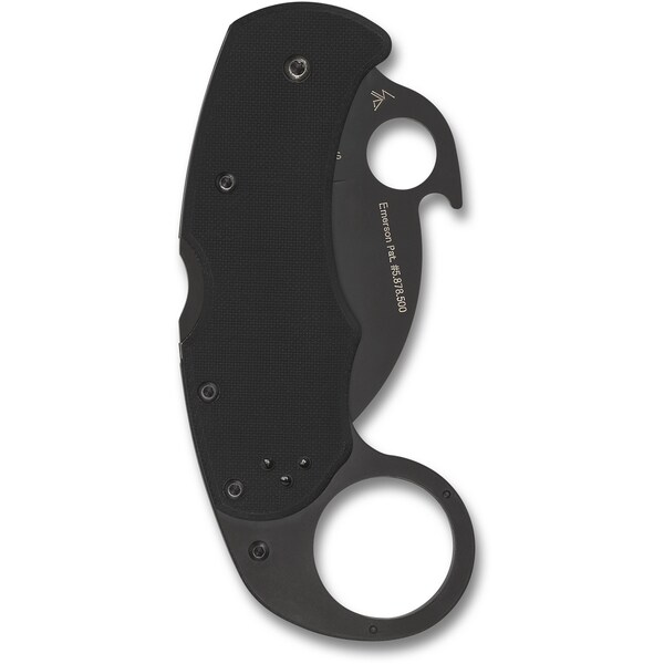 Spyderco 2024 Spyderco Karahawk G-10 Black Black Blade/Emerson Opener Plain - SPY-C170GBBKP