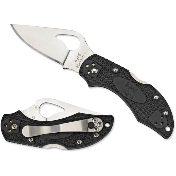 Spyderco 2024 Spyderco Robin 2 Lightweight Black Plain - SPY-BY10PBK2