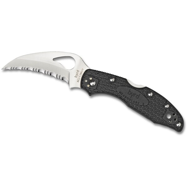 Spyderco 2024 Spyderco Hawkbill Lightweight Black Serrated - SPY-BY22SBK