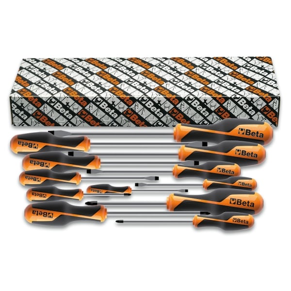 Beta 1263 /S Set of 12 Screwdriver, Slotted and Phillips - 012630112