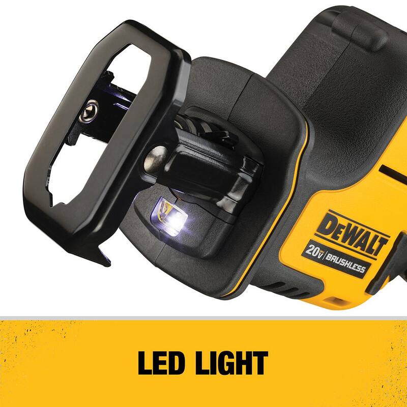 Sierra reciproca compacta inalámbrica sin escobillas DEWALT ATOMIC de 20V MAX, (1) Batería de 20V 6.0Ah y (1) Batería de 20V 4.0Ah, y Cargador - DCS369BWCB2460C