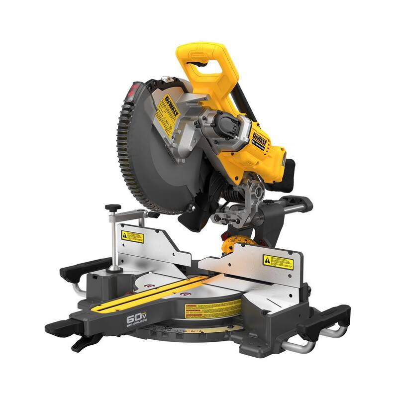 Sierra ingleteadora deslizante inalámbrica DEWALT 60V de 12 pulgadas de iones de litio (Herramienta solamente) - DCS781B