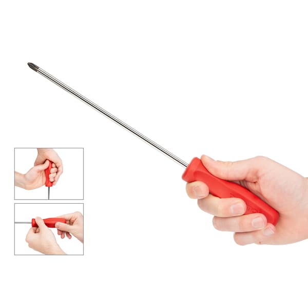 Tekton Long Hard-Handle Screwdriver Set, 4-Piece (#1-#2, 1/4-5/16 in.) - DRV42014