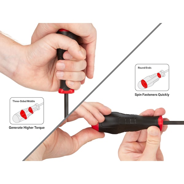 Tekton High-Torque Black Oxide Blade Screwdriver Set, 4-Piece (#1-#2, 1/4-5/16 in.) - DRV41221