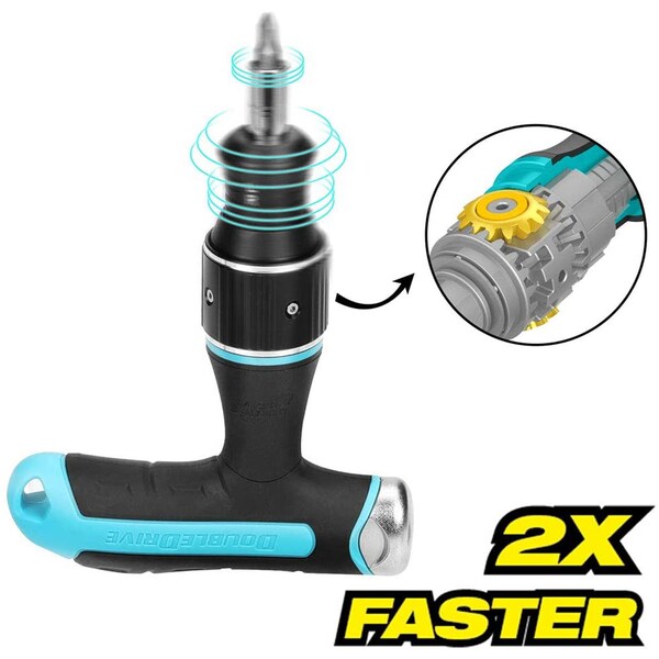 Prime-Line Tee Handle Screwdriver and Nutdriver Set, 36 Piece, 2X Faster, Magnetic, 1 Set - DD65906