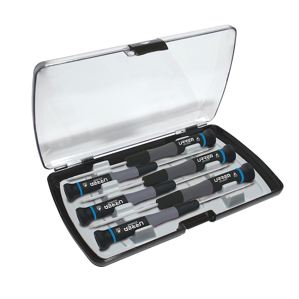 Urrea ESD Bimaterial Precision Screwdrivers set of 6 pieces (Torx type). - 9501BT