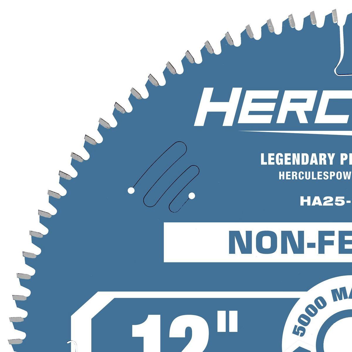 Hoja de sierra ingletadora Hercules de 12 pulgadas, 96 dientes para corte de laminado/plásticos/metales no ferrosos - 56331