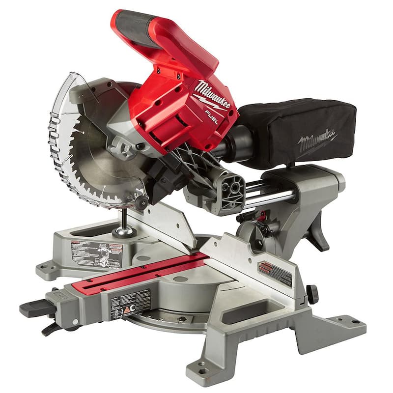 Sierra ingleteadora compuesta deslizante de bisel doble sin escobillas Milwaukee M18 FUEL 18V de 7-1/4 pulgadas de iones de litio inalámbrica (herramienta única) - 2733-20