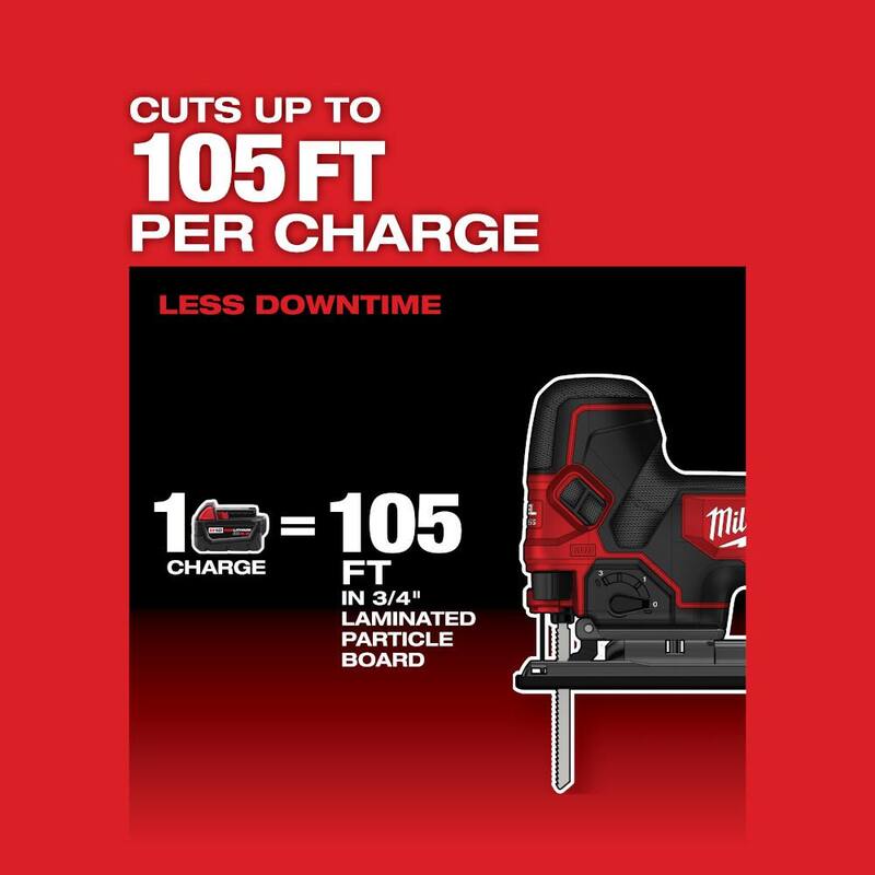 Sierra de calar inalámbrica Milwaukee M18 FUEL 18V de iones de litio sin escobillas con agarre en forma de barril (solo herramienta) - 2737B-20.