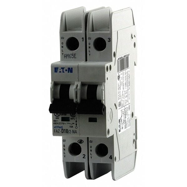 Eaton IEC Miniature Circuit Breaker, FAZ-NA Series, 20A, 2 Pole, 277/480V AC, 14kA at 277/480V AC - FAZ-C20/2-NA