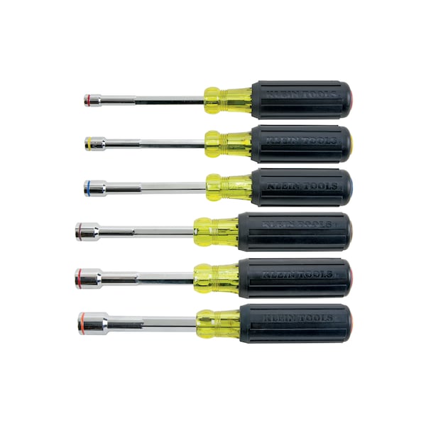 Klein Tools Nut Driver Set, Magnetic Nut Drivers, Heavy Duty, 6-Piece - 635-6
