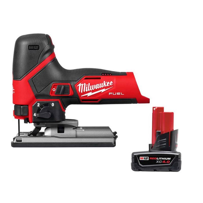 Sierra de calar inalámbrica Milwaukee M12 12V Fuel de iones de litio con paquete de batería M12 XC 4.0 Ah - 2545-20-48-11-2440