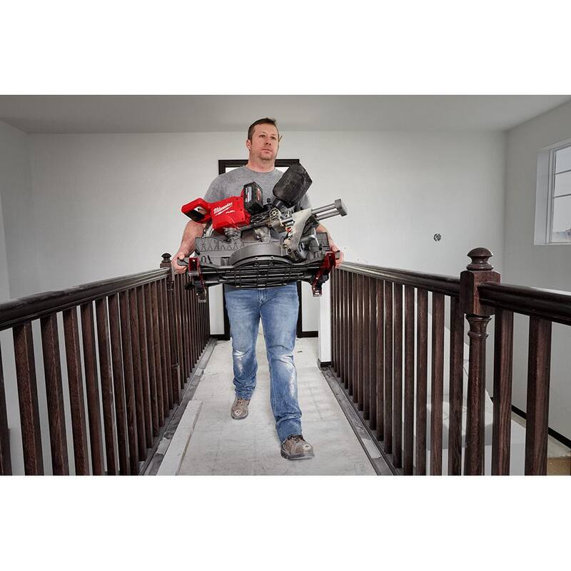Sierra ingleteadora compuesta deslizante de doble bisel Milwaukee M18 FUEL de 18V con motor sin escobillas y batería de iones de litio de 12 pulgadas (solo herramienta) - 2739-20