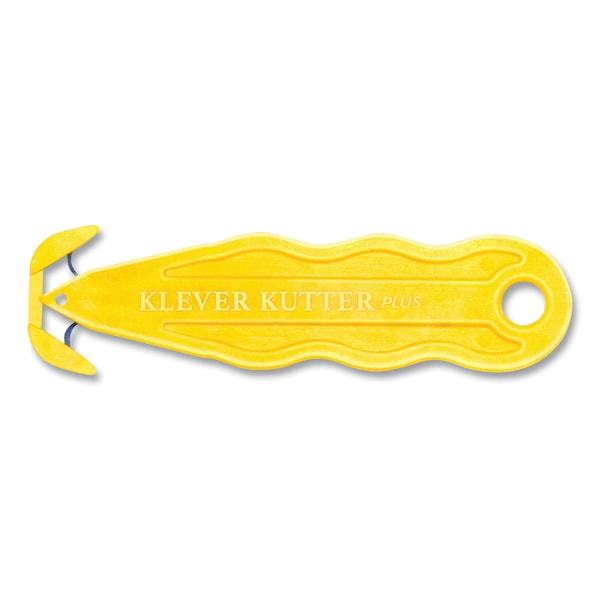 Klever Kutter Kurve Blade Plus Safety Cutter, 5.75" Handle, Yellow, 10PK - PLS-100Y