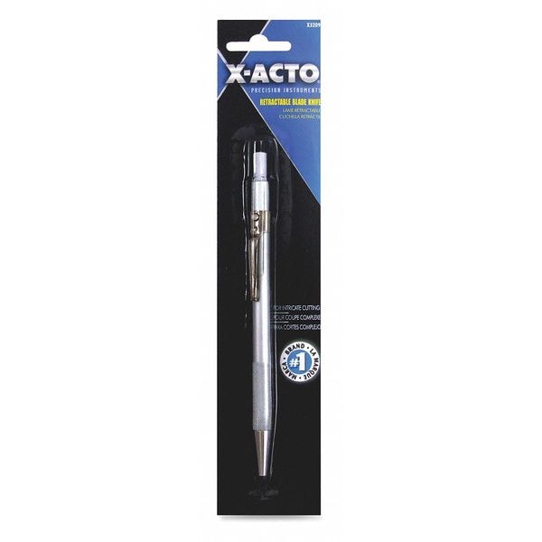 X-Acto Knife, Retractable, Alum., Retractable, Boxes; Cartons; Slitting Tape - X3209Q