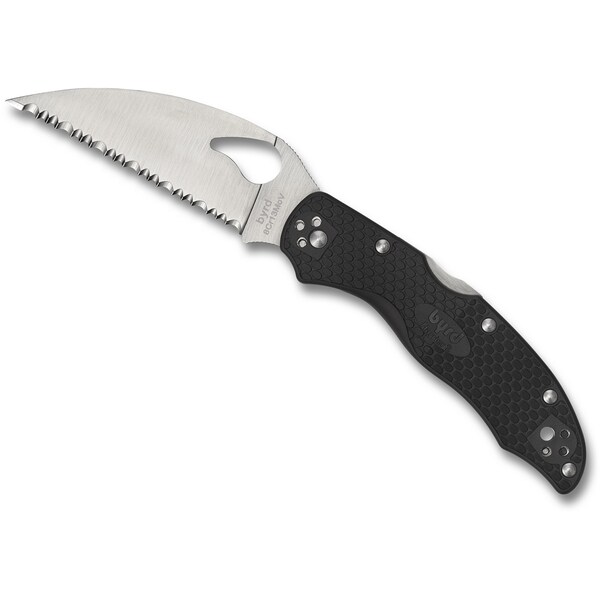 Spyderco 2023 Spyderco Reveal 9, Harrier 2 Wharncliffe, Serrated Edge - SPY-BY01SBKWC2