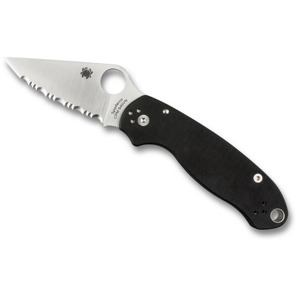 Spyderco 2024 Spyderco Para 3 G-10 Black Serrated - SPY-C223GS