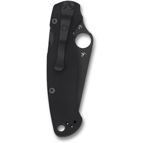 Spyderco 2024 Spyderco Para Military 2 G-10 Black Black Blade Plain - SPY-C81GPBK2