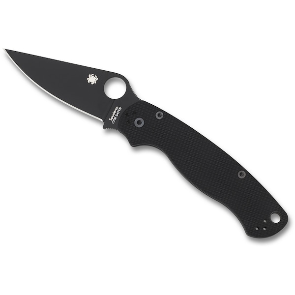 Spyderco 2024 Spyderco Para Military 2 G-10 Black Black Blade Plain - SPY-C81GPBK2