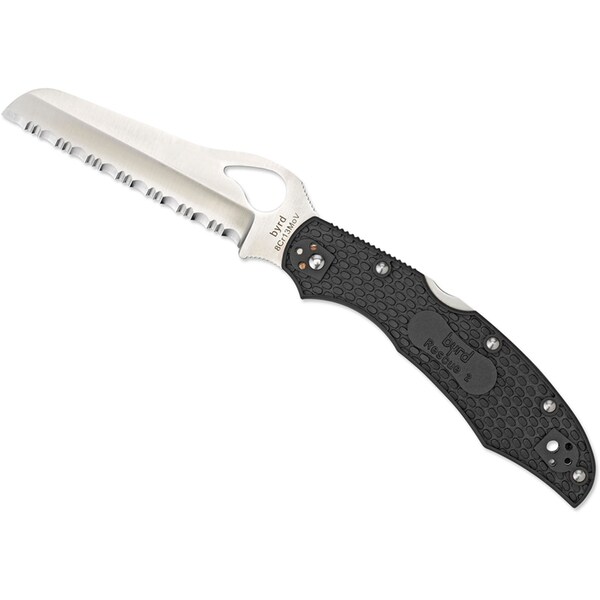 Spyderco 2024 Spyderco Cara Cara 2 Rescue Lightweight Black Serrated - SPY-BY17SBK2