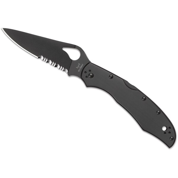 Spyderco 2024 Spyderco Cara Cara 2 Black Stainless Black Blade Combo - SPY-BY03BKPS2