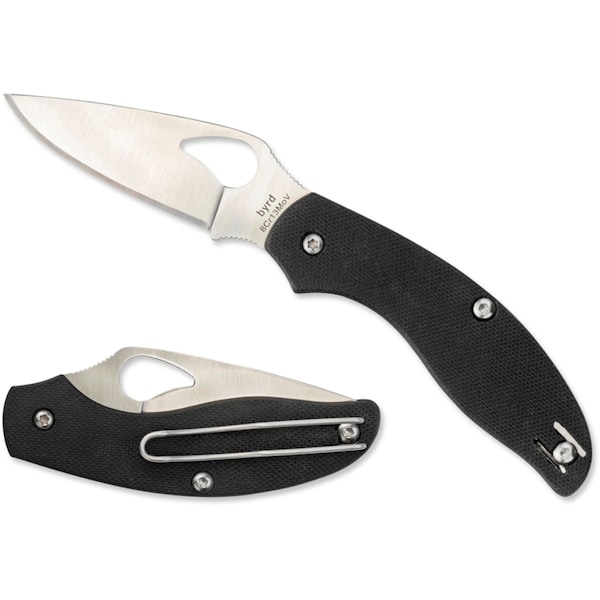 Spyderco 2024 Spyderco Tern G-10 Black Slip Joint Plain - SPY-BY23GP