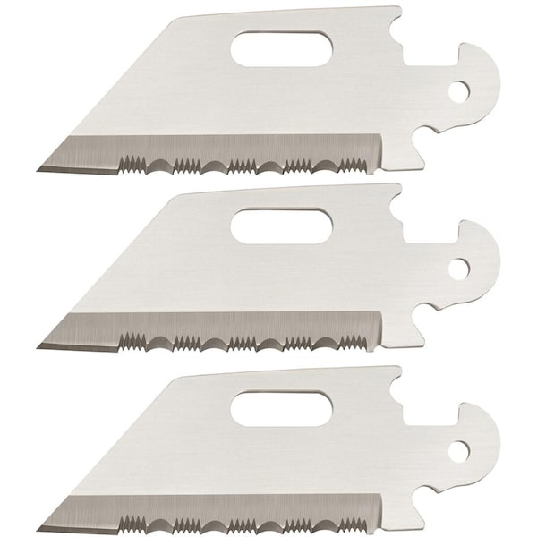 Gsm 2023 Cold Steel Click N Cut 3 Pack Of Utility Serrated Edge Blades Fixedadjustable 420J2 Steel - CLD-40AP3C