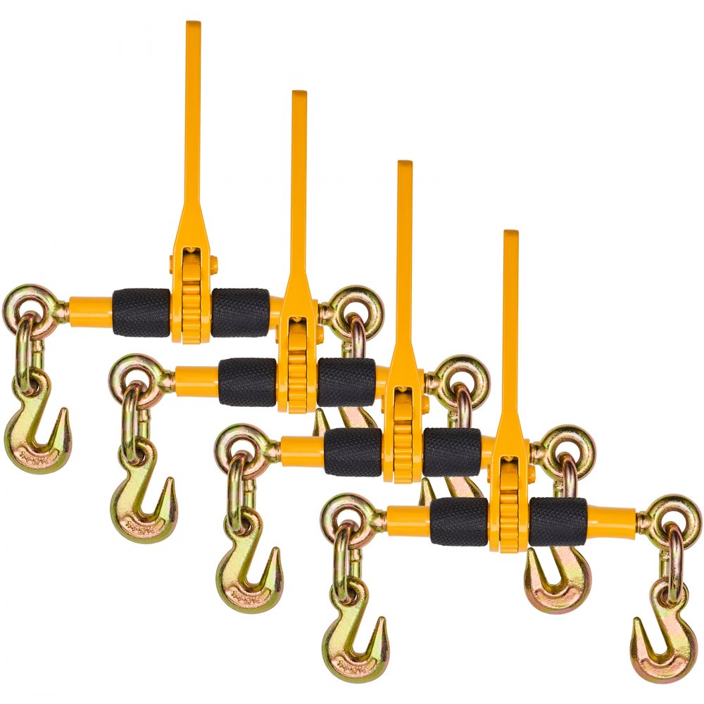 VEVOR Chain Binder Ratchet Load Binder 1/4"-5/16" 2600 lbs for Tie Down 4 Pack - JLLJQ4PCS2609NUP9V0