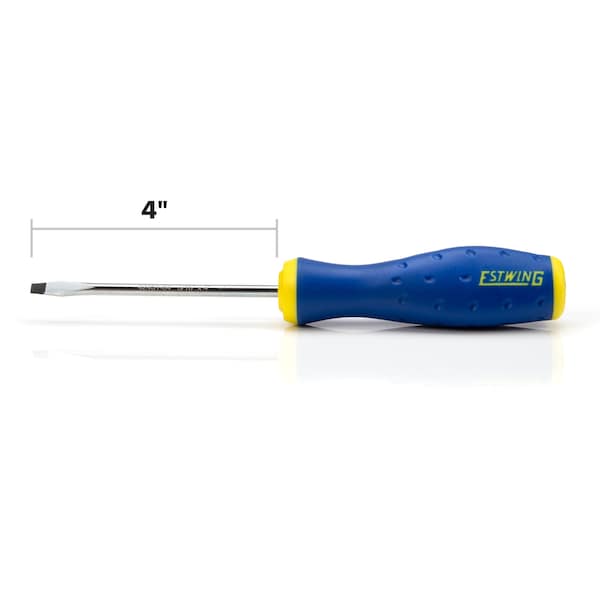 Estwing 3/16" x 4" Magnetic Slotted Tip Screwdriver with Ergonomic Handle - 42451-04