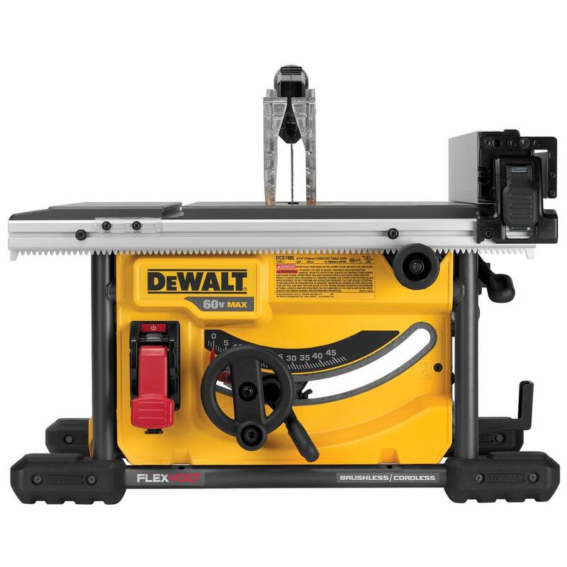 DEWALT FLEXVOLT 60V MAX Sierra de Mesa Inalámbrica sin Escobillas de 8-1/4 pulgadas Kit (Herramienta Solamente) - DCS7485B