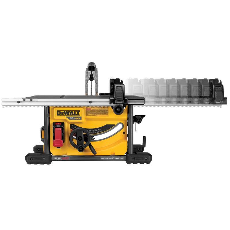 DEWALT FLEXVOLT 60V MAX Sierra de Mesa Inalámbrica sin Escobillas de 8-1/4 pulgadas Kit (Herramienta Solamente) - DCS7485B