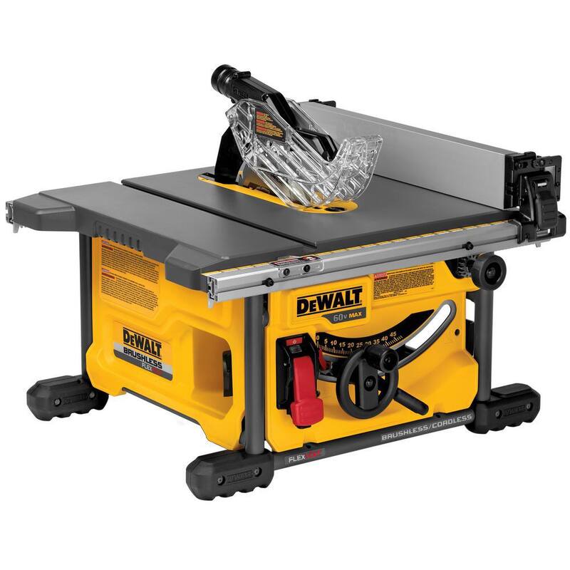 DEWALT FLEXVOLT 60V MAX Sierra de Mesa Inalámbrica sin Escobillas de 8-1/4 pulgadas Kit (Herramienta Solamente) - DCS7485B
