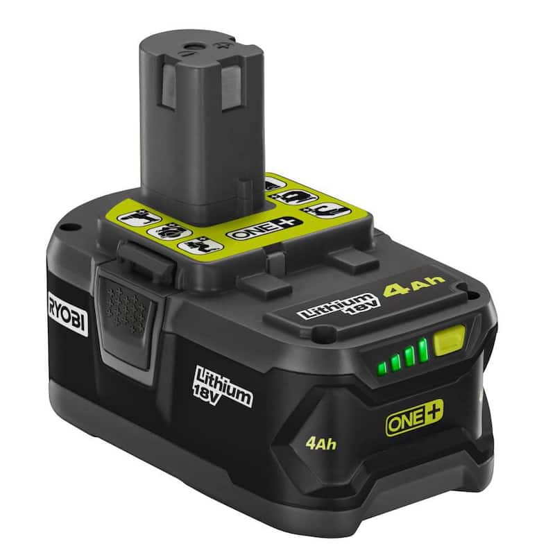Sierra ingletadora compuesta inalámbrica RYOBI 18V ONE+ de 7-1/4 pulgadas con batería de iones de litio de 4.0 Ah y cargador de 18V - P553KN.