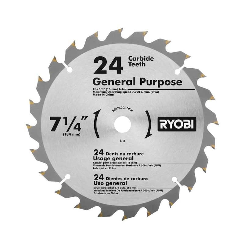 Sierra ingletadora compuesta inalámbrica RYOBI 18V ONE+ de 7-1/4 pulgadas con batería de iones de litio de 4.0 Ah y cargador de 18V - P553KN.
