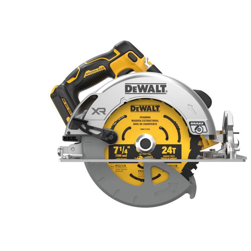 Sierra circular inalámbrica DEWALT de 20 voltios MAX de 7-1/4 pulgadas (Herramienta solamente) - DCS590B