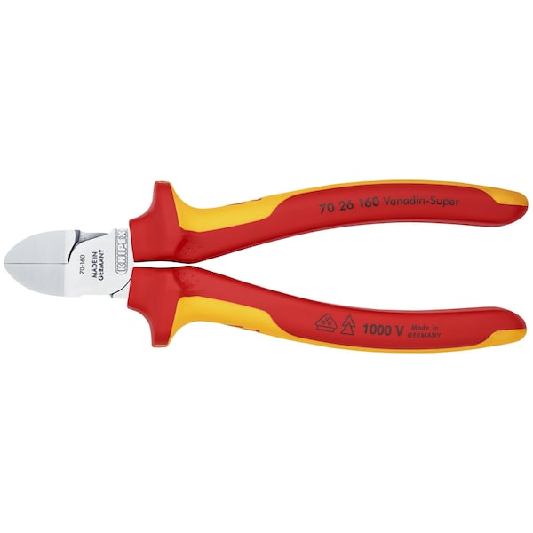 Knipex Diagonal Cutters, 6 1/4" Diagonal Cutter - 70 26 160