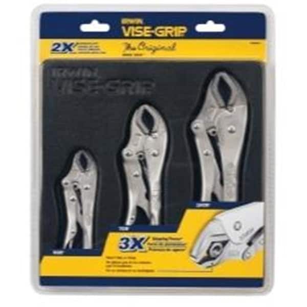 Irwin Vise Grip VGP4935580 3 Piece Locking Pliers Set - 10CR  7CR and 5CR - VGP4935580