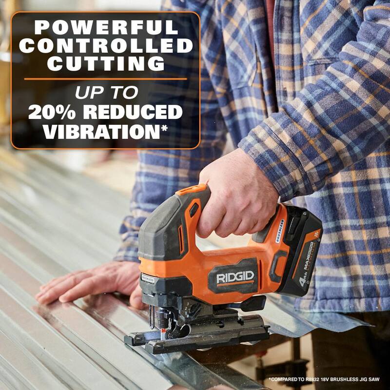 Kit Combo de 2 Herramientas Inalámbricas Brushless de 18V RIDGID con Sierra de Calar y Router (solo herramientas) - R920444SB
