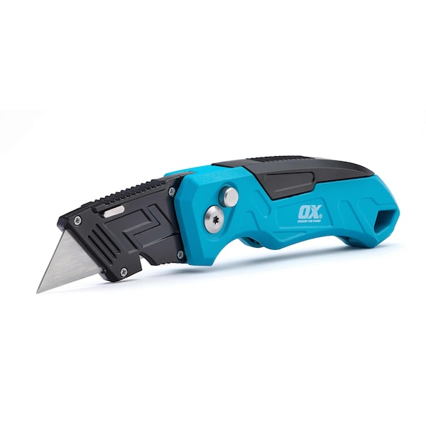 Ox Tools Pro Heavy-Duty Fixed Blade Folding Knife | Includes 3 Blades - OX-P224301