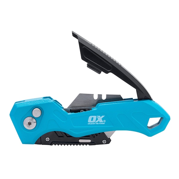 Ox Tools Pro Heavy-Duty Fixed Blade Folding Knife | Includes 3 Blades - OX-P224301