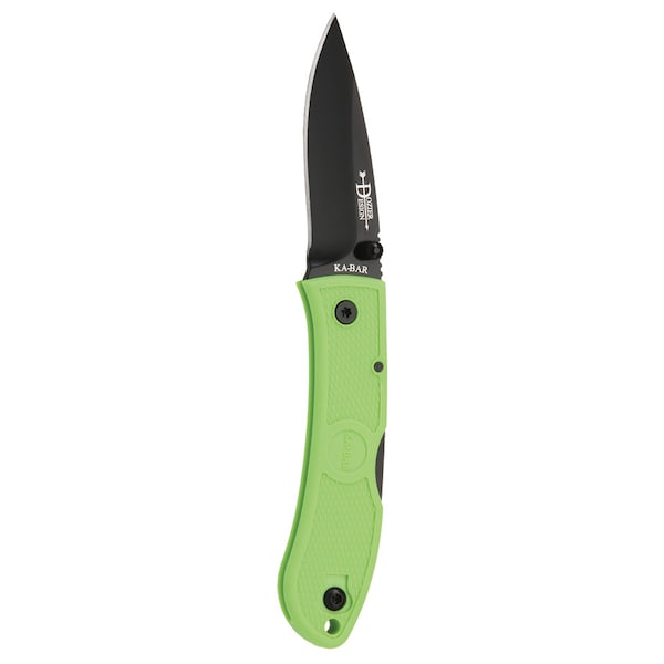 Ka-Bar Knives 2024 Ka-Bar Mini Dozier Folder-Zombie Green, Black Pocket Clip - KAB-4072ZG