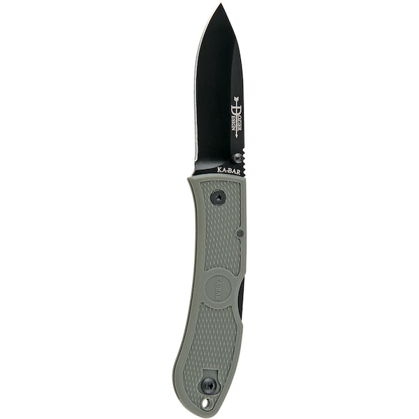 Ka-Bar Knives 2024 Ka-Bar Dozier Folding Hunter-Foliage Green, Black Pocket Clip - KAB-4062FG