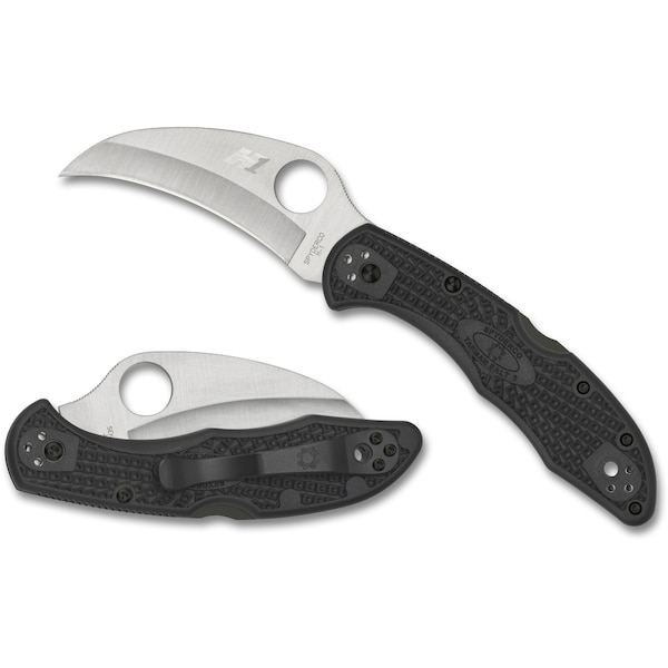 Spyderco 2024 Spyderco Tasman Salt 2 Lightweight Black H1 Plain - SPY-C106PBK2